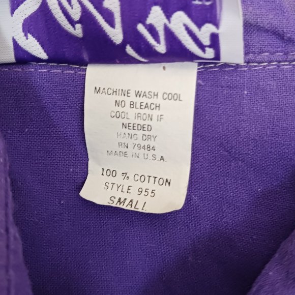 SASSA| Vintage Purple Western Southwestern Rodeo Button Down Shirt Sz Small - Picture 5 of 7